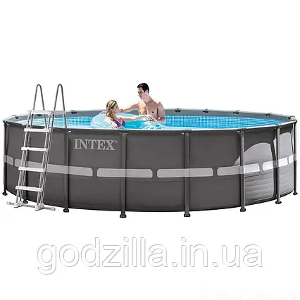Каркасний  басейн  Intex  26330  -  1,549  х  132  см  (сходи,  тент,  підстилка)