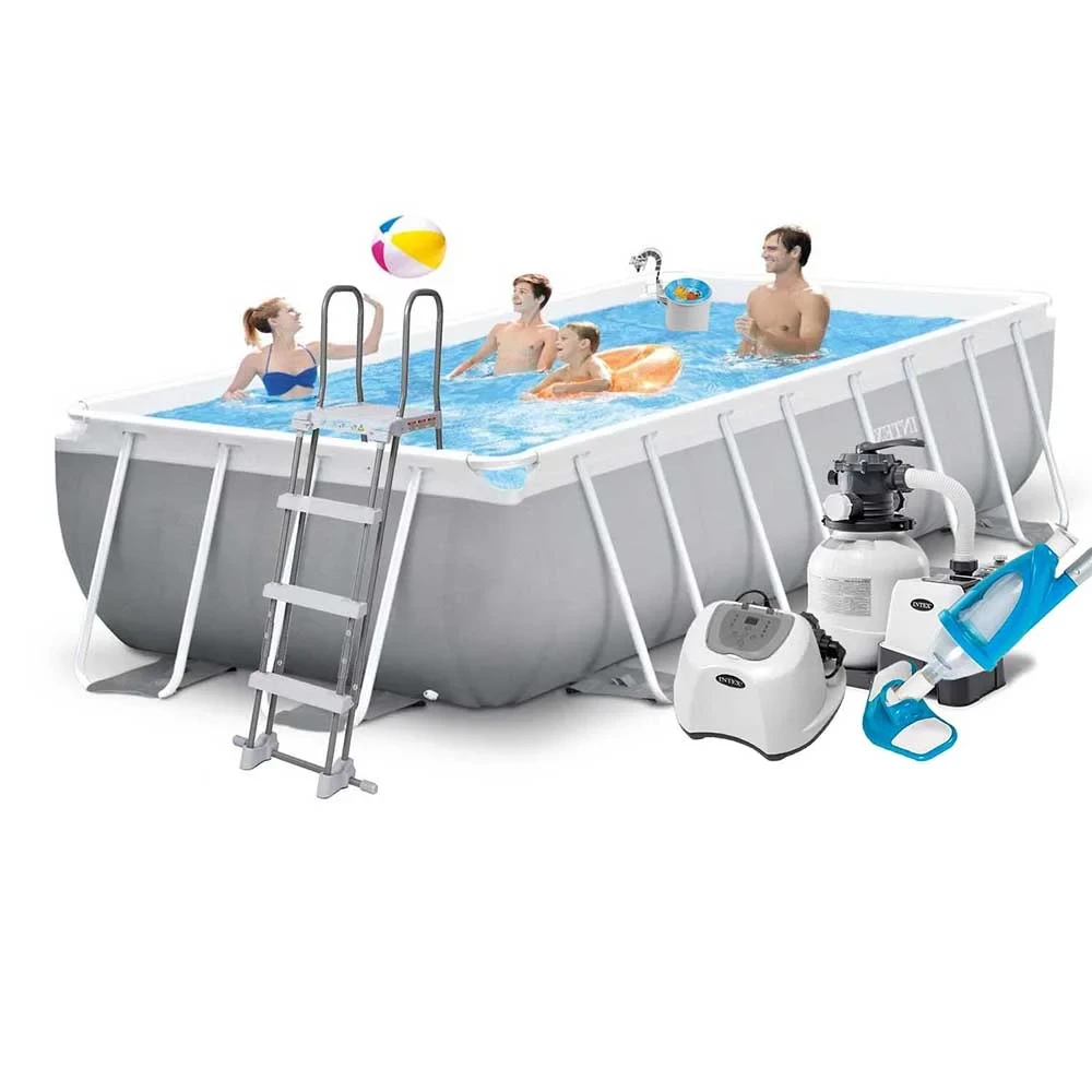 Каркасний  басейн  Intex  26790  -  11,  400  х  200  х  122  см  (5  г/год,  6  000  л/год,  сходи,  тент,  п