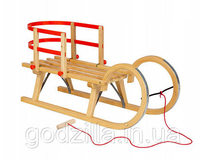 Санки  дерев#39;яні  AD323  D95  D  95  см  +  спинка  +  шнурок