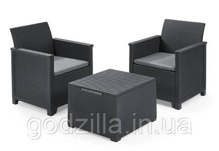 Комплект  пластикових  меблів  Keter  Elodie  Balcony  Set  246124  графіт  254094