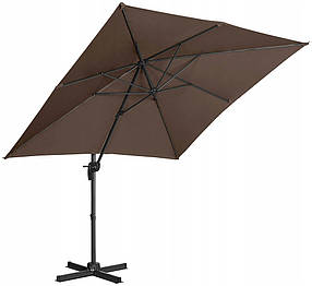 Парасолька  садова  Uniprodo  квадратна  250  х  250  см  з  поворотом  на  360°  Коричневий