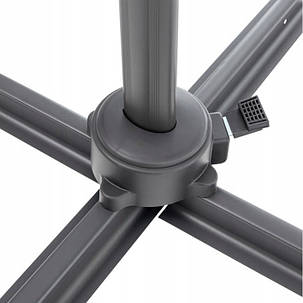 Парасолька садова KAZUAR Алюмінієва 350 см з поворотом на 360° Синя, фото 2