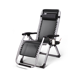 Лежак  із  потужним  каркасом  ZERO  Black