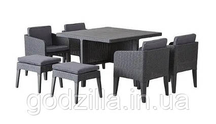 Комплект  пластикових  садових  меблів  Keter  Columbia  SET9  247484  графіт