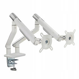 Кронштейн настільний білий для двох моніторів 17"-32" BS02