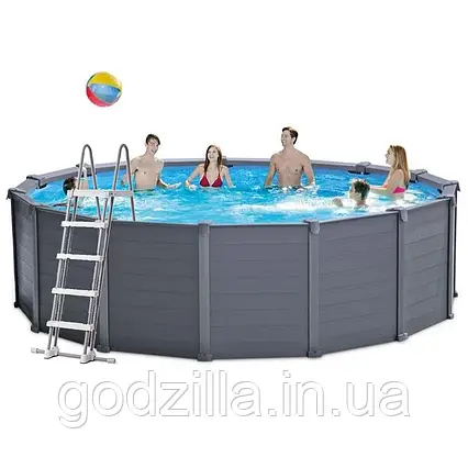 Каркасний  збірний  басейн  Intex  26384  -  1,  457  х  122  см  (478  х  124  см)  (сходи,  тент,  підстилка