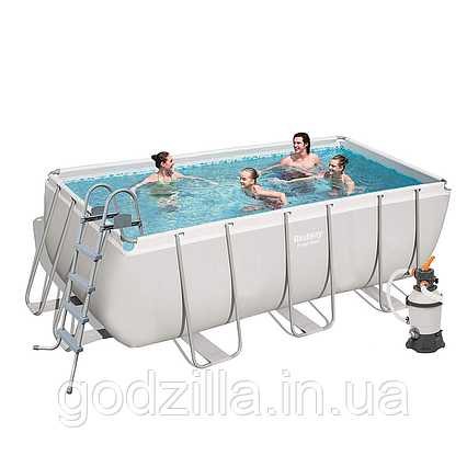 Каркасний  басейн  Bestway  56457,  412  х  201  х  122  см  (3  028  л/год  (пісочний),  дозатор,  сходи)