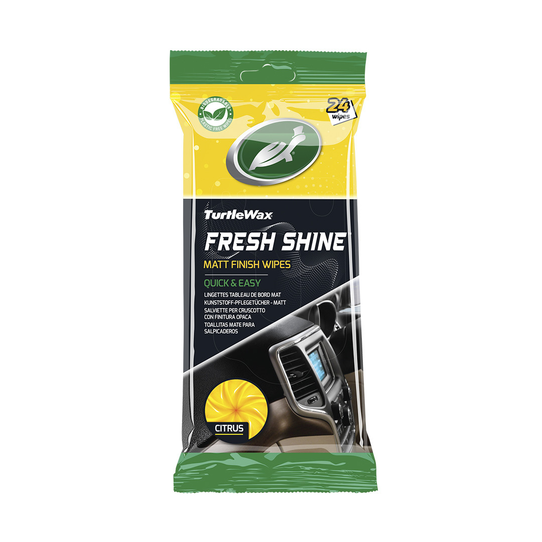 Turtle Wax 54096 Серветки для салону "Цитрус" матові FRESH SHINE CITRUS MATT FINISH WIPES