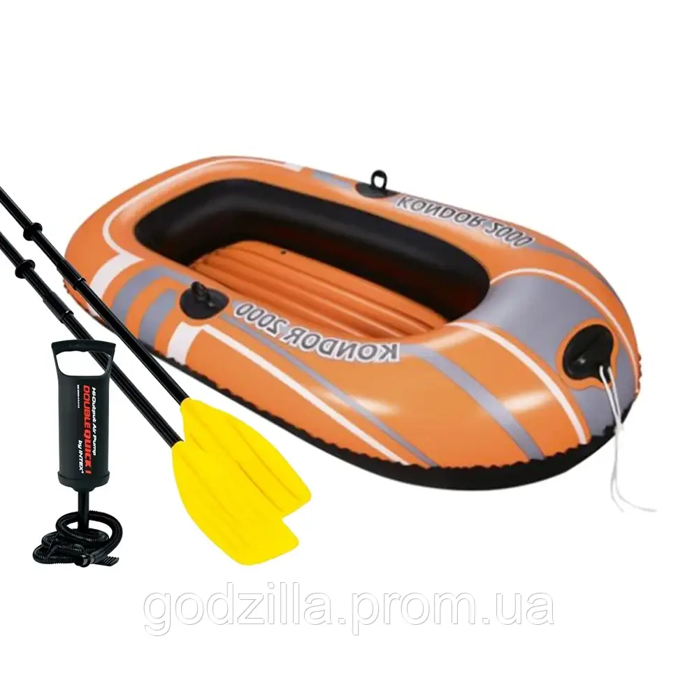 Напівторамісний надувний човен Bestway 61100 - 2 NE, Kondor 2000 (Hydro Force), 184 х 91 см, (, фото 1