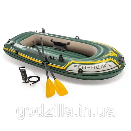 Двомісний  надувний  човен  Intex  68347  Seahawk  2  Set,  236  х  114  см,  (весла,  ручний  насос).  3-х  к