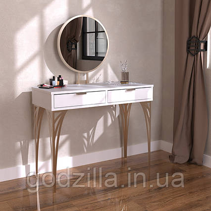 Туалетний  столик  Pacardo  Design  Deco  Білий  мат/шампань