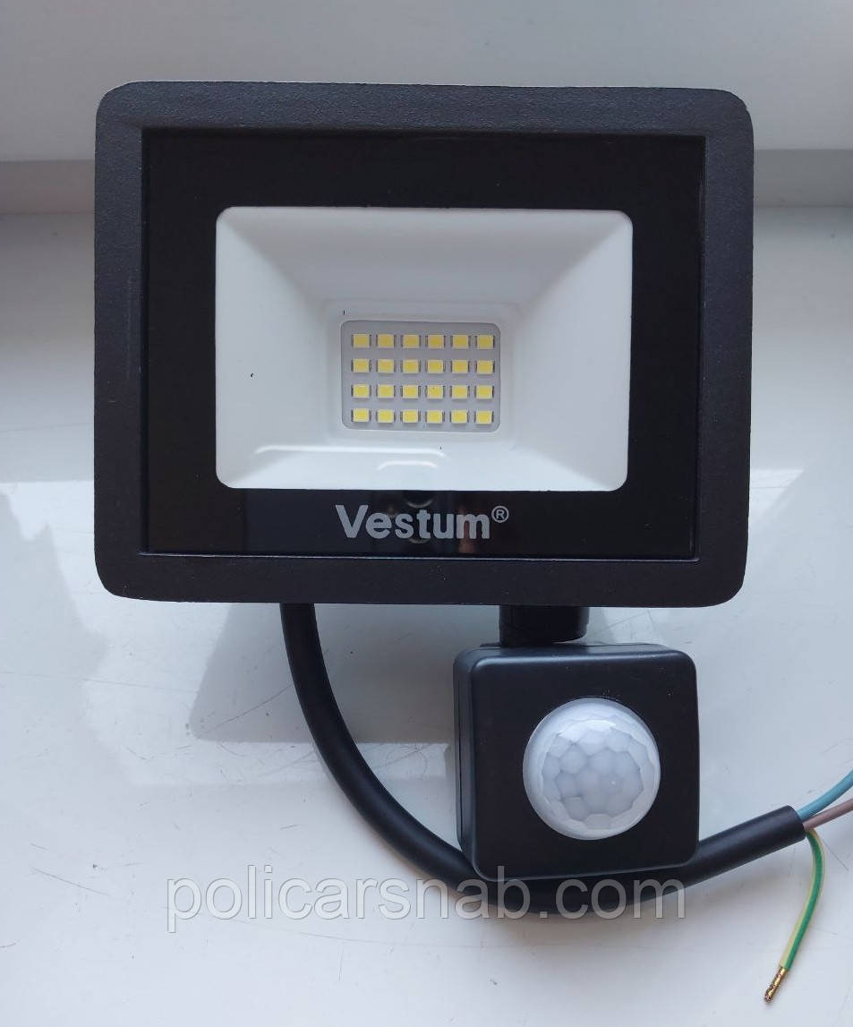 Прожектор Led Vestum 10 Вт з датчиком руху та освітленості Вуличний ліхтар зовнішнього освітлення фасадний світильник