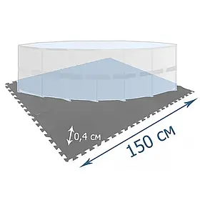 Мат-підкладка  для  басейнів  Bestway  58639,  ▭  150  х  150  см