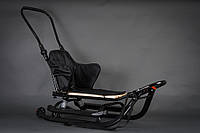 Санки  JEE  з  колесами  та  амортизаторами  Чорний  каркас  Біло-чорний