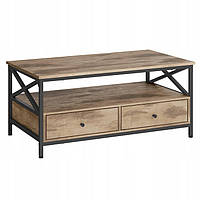 Журнальный  столик  с  двумя  ящиками  RB1021  100х50  см  Беж