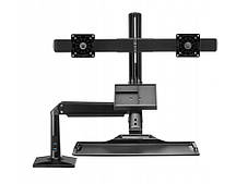 Кронштейн NB FC24-2A настільний для двох моніторів 19" - 24" з підставкою для клавіатури, фото 2