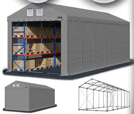 Гараж тентовий NAMIX PRESTIGE ПВХ 6 x 12 м Висота 4м, фото 1