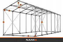 Гараж тентовий NAMIX PRESTIGE ПВХ 6 x 12 м Висота 4м, фото 5