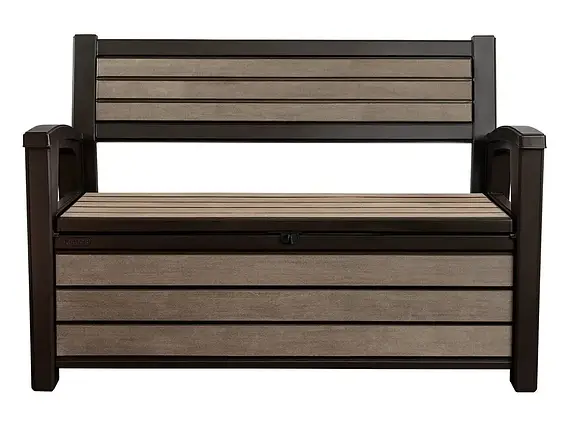 Лава-скринька для зберігання Keter Hudson Storage Bench 227л. Коричнева, фото 1