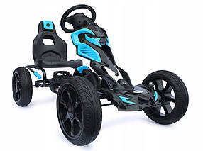 Дитячий  картинг  4KiDS  з  педалями  5-12  років  до  60  кг  Блакитний