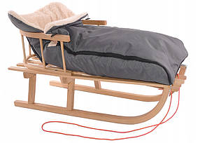 Санки  дерев#39;яні  зі  спинкою  й  теплим  матрацом  Різні  кольори