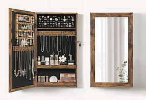 Дзеркало  шафи  підвісна  для  біжутерії  Коричневий  37  x  67  x  10cm
