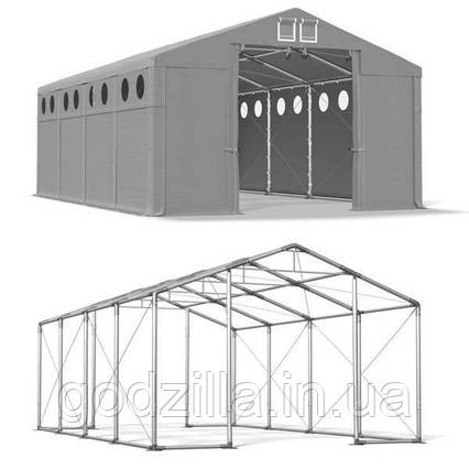 Тентовый  гараж  WINTER  PLUS  ПВХ  560г/м  5  x  8  Высота  3м