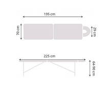 Масажний стіл Medimas двосегментний алюмінієвий 70 см Білий, фото 5