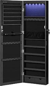 Дзеркало  шафи  підвісна  для  біжутерії  з  LED-підсвіткою  під  Чорне  дерево