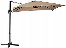 Парасолька  садова  Uniprodo  квадратна  250  х  250  см  з  поворотом  на  360°  Екрю, фото 3