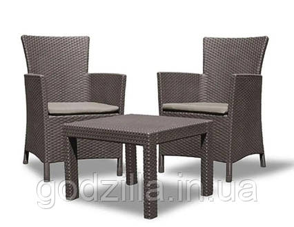 Набір  пластикових  садових  меблів  Keter  Rosario  Balcony  SET  216939  коричневий  Allibert