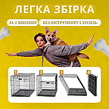 Вольєри та клітки для собак Металева клітка переноска для собак XXL (122x76x83 см), фото 7