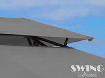 Павільйон Swingamp;Harmonie 3 х 4 м Сірий з LED-підсвіткою від сонячної батареї, фото 4