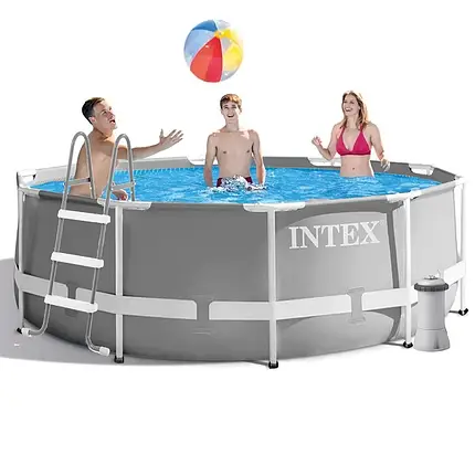 Каркасний басейн Intex 26706 - 5, 305 x 99 см (3 785 л/год, драбина, тент, підстилка), фото 1