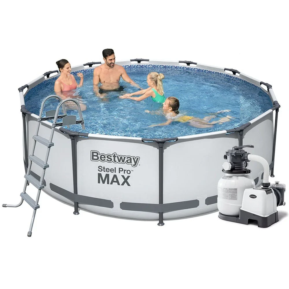 Каркасний  басейн  Bestway  56420  -  6,  366  х  122  см  (5  700  л/год,  драбина,  тент,  підстилка)