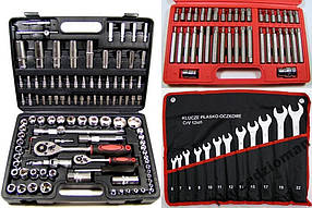 Набір  головок  ключів  інструментів  +  біти  +ключі
