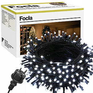 Новогодняя  гирлянда  Focla  500  LED,  IP44,  Длина  43  м,  Белый  холодный  свет