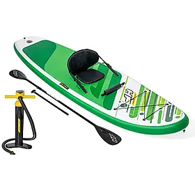Надувна  дошка  SUP  (борд)  Bestway  65310,  340  x  89  х  15  см,  зелена,  (весло,  ручний  насос,  сидінн