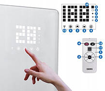 Обігрівач сенсорний EBERG EVI 2000W + пульт + WiFi управління / Білий, фото 5