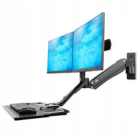 Кронштейн  настінний  MC40-2A  для  двох  моніторів  22"  -  27"  з  підставкою  для  клавіатури