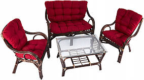 Набір  меблів  із  ротанга  BUTEO  2  EXCLUSIVE  Червоний