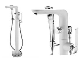 Змішувач  підлоговий  Veldman  білий/хром