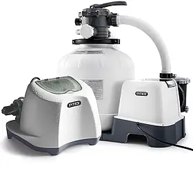 Пісочний насос із хлоргенератором Intex 26680-1 (SF70220-2) 10 500 л/рік, (ECO6220 / QS1200) хлор