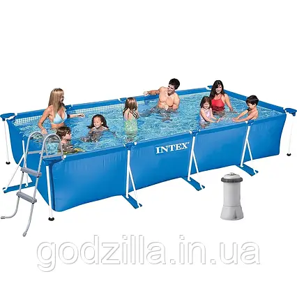 Каркасний  басейн  Intex  28273  -  6,  450  х  220  х  84  см  (3  785  л/год,  тент,  підстилка,  сходи)