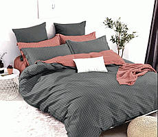 Євро комплект якісної  постільної білизни Бязь Gold Lux  "квадрат" 200*220