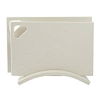 Набір кухонних дощок зі штучного акрилового каменю (Молочний з сірим вкрапленням Міні)