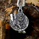 Чоловічий кулон підвіска з ланцюжком WILD BEAST на шию з медичної сталі під срібло з Вовком, фото 2