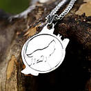 Чоловічий кулон підвіска з ланцюжком WILD BEAST на шию з медичної сталі під срібло з Вовком, фото 4