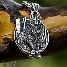 Чоловічий кулон підвіска з ланцюжком WILD BEAST на шию з медичної сталі під срібло з Вовком, фото 3