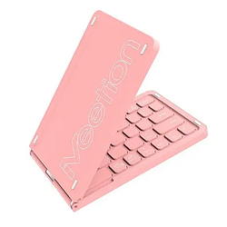 Клавіатура безпровідна Meetion MT-BTK001 |EN, Bluetooth, 40годин| Рожевий